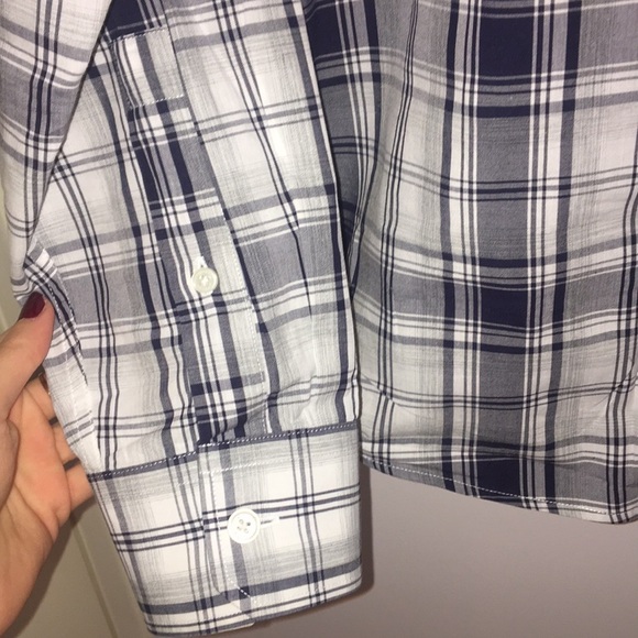 Michael Kors Plaid Button Down Shirt Size M - Picture 3 of 6